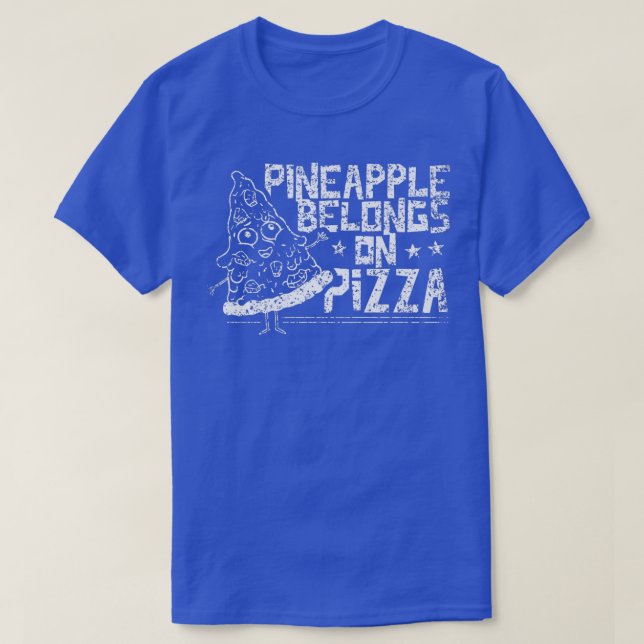 T-shirt L'Ananas Appartient À La Pizza Dit Humour Hawaii P (Design devant)