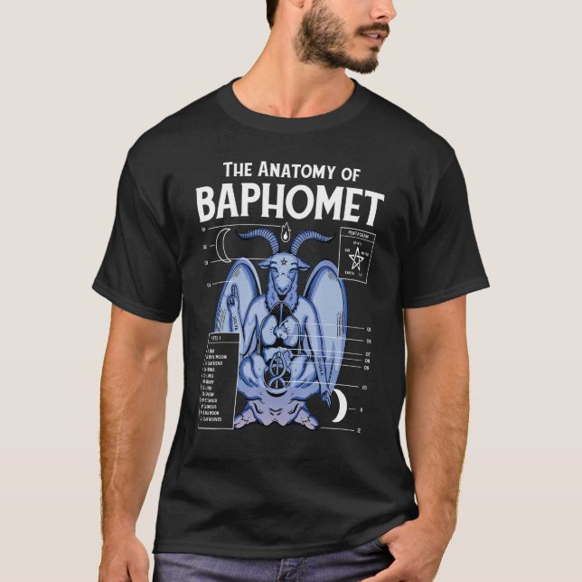 T-shirt L'Anatomie De Baphomet Satanique Occulte Horreur D (Devant)
