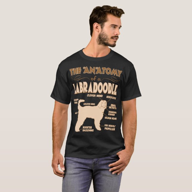 T-shirt L'anatomie du cadeau d'amants d'animal familier de (Devant entier)