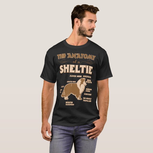 T-shirt L'anatomie du cadeau d'amants d'animal familier de (Devant entier)