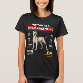 T-shirt L'Anatomie D'Un Dogo Argentino Dogs, Chiens Et Che
