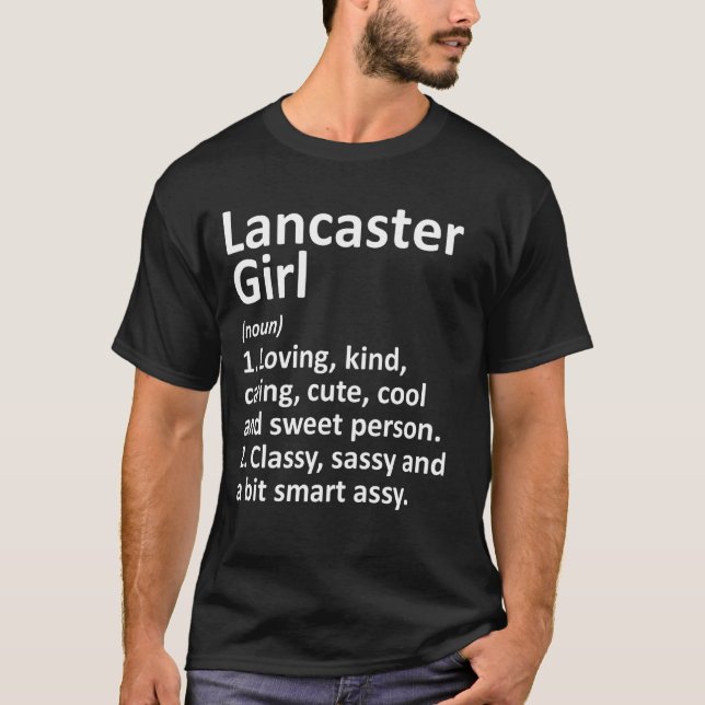 T-shirt Lancaster Girl Ny New York Funny City Home Roots (Devant)