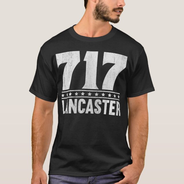 T-shirt Lancaster Pennsylvania 717 Area Code (Devant)