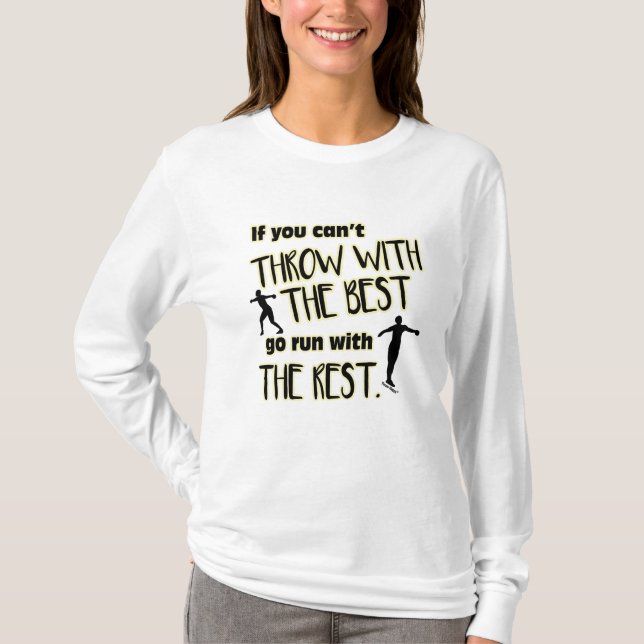 T-shirt Lancée de disque avec des Meilleures la longue (Devant)