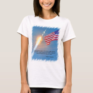 T-shirt Lancement d'Apollo 11 avec le drapeau américain