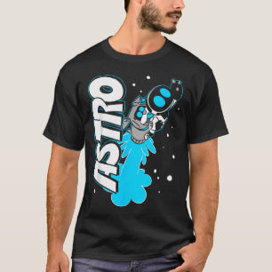 T-shirt Lancement de fusée Astro et Dog dans une vidéo spa