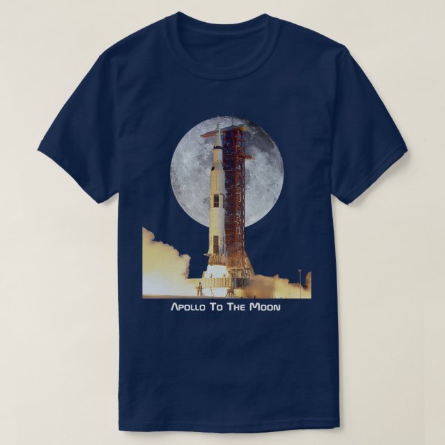T-shirt Lancement de la fusée de mission Apollo Moon (Design devant)