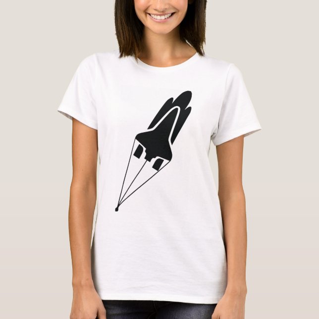 T-shirt Lancement de navette spatiale de silhouette (Devant)