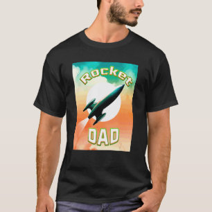 T-shirt Lancement vintage De Rocket Dans La Lune Rocket Pa
