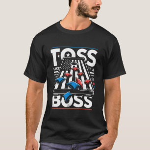 T-shirt Lancer comme un patron Jeu de pelouse Cornhole Spo
