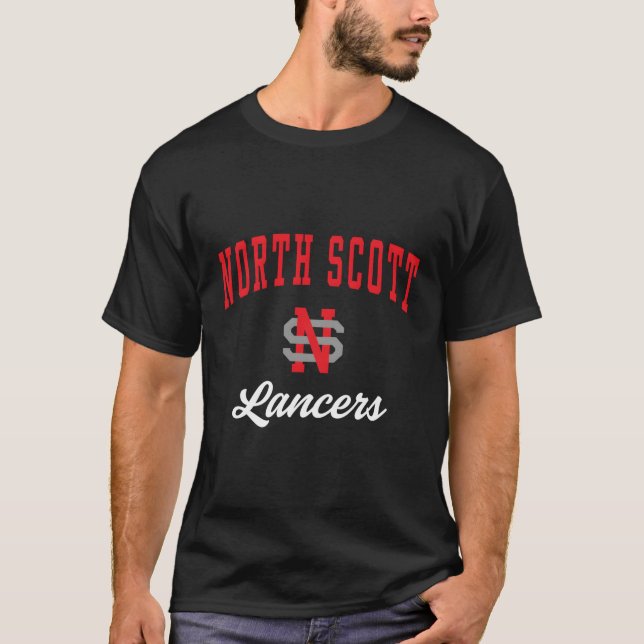 T-shirt Lancers du lycée North Scott (Devant)