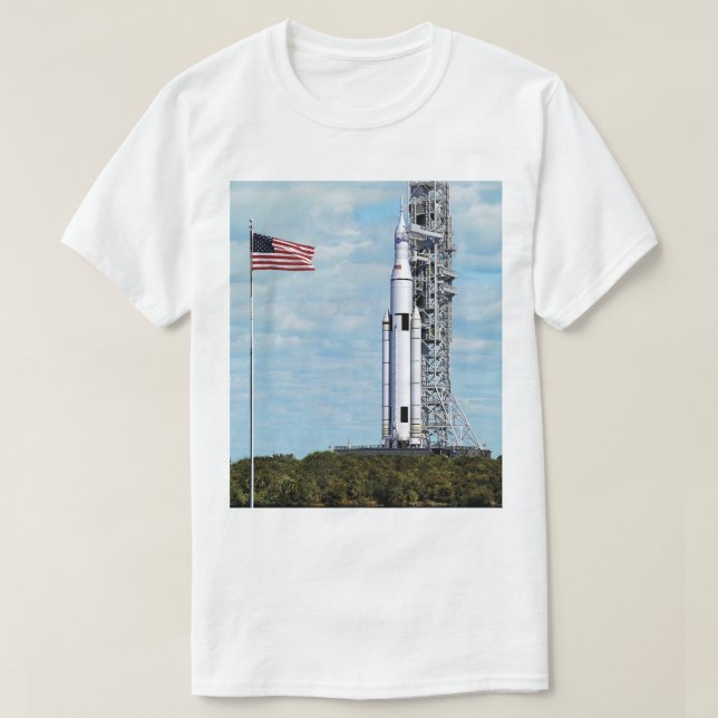 T-shirt Lanceur de fusée du système SLS de la NASA (Design devant)