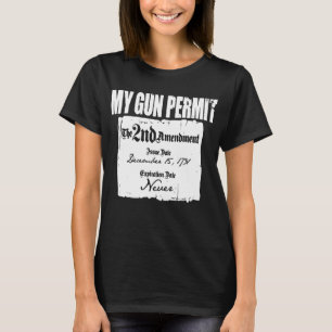 T-shirt Lancez interdiction drôle Ar15 Ak4 d'amendement d