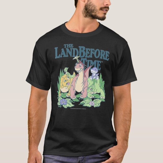 T-shirt Land Before Time Pastel Dinosaur Friends Classic  (Devant)