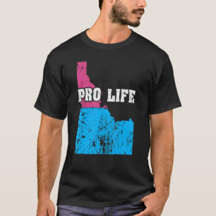 T-shirt Land Map Us State Idaho Abortion Flag Choose Pro L