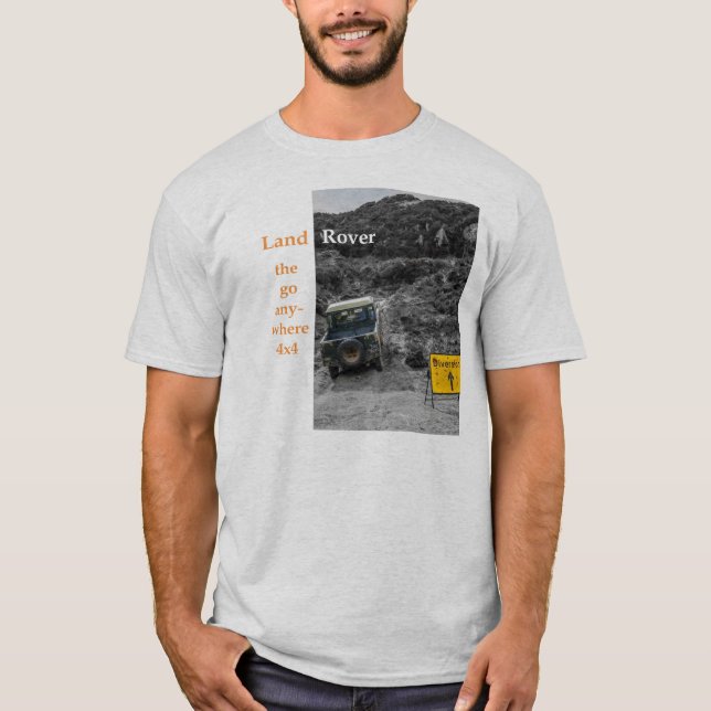 T-shirt Land Rover l'aller n'importe où 4x4 (Devant)