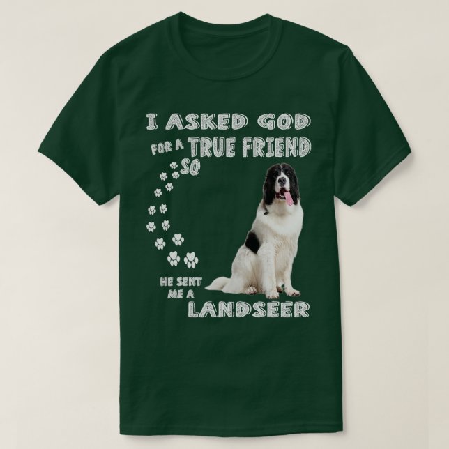 T-shirt Landseer Terre-Neuve Dit Maman Papa Imprimer Newfi (Design devant)