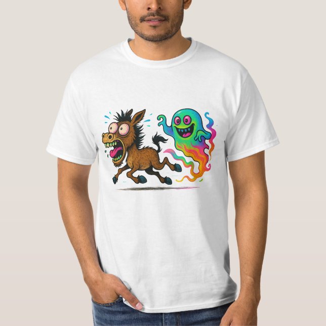 T-shirt L'âne court d'un fantôme idiot (Devant)