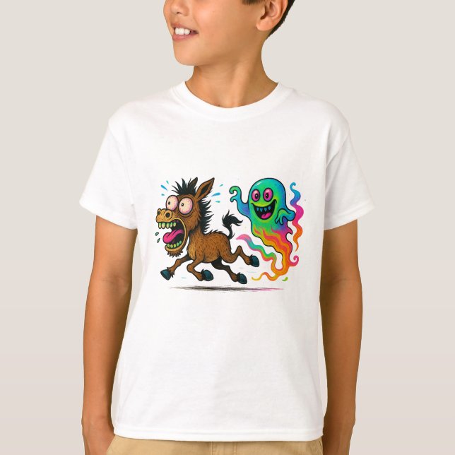 T-shirt L'âne court d'un fantôme idiot (Devant)