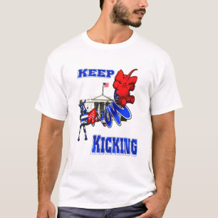 T-shirt L'âne Democratic contre l'éléphant républicain