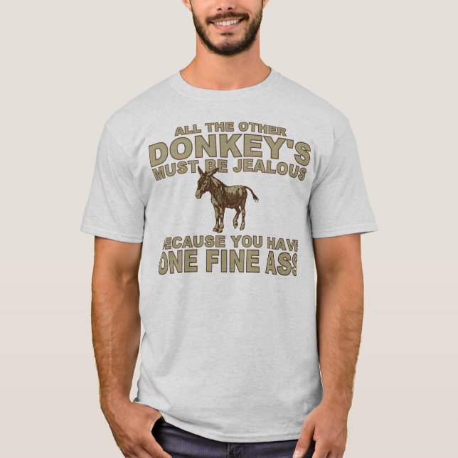 T-shirt L'âne prennent la ligne (Devant)