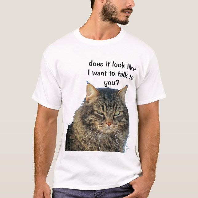 T-shirt L'ange grincheux ne veut pas parler (Devant)