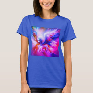 T-shirt L'ange orageux coloré sur le devant d'un SS bleu