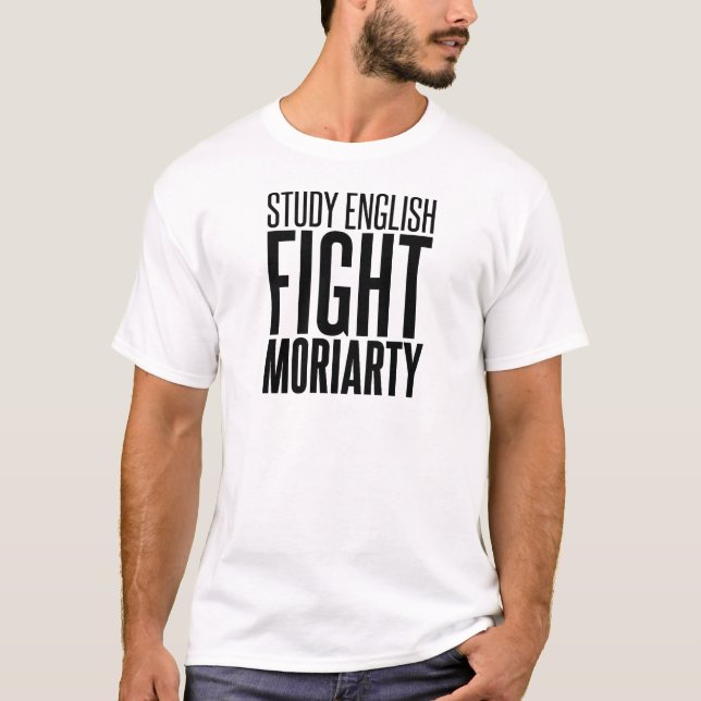 T-shirt L'anglais d'étude, combat Moriarty (Devant)