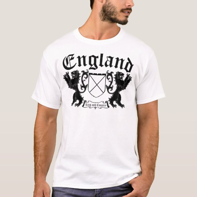 T-shirt L'Angleterre pour des bras de roi et de manteau O (Devant)
