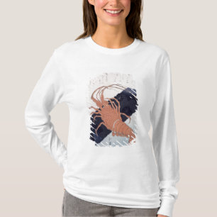 T-shirt Langoustine avec un bloc du charbon de bois,