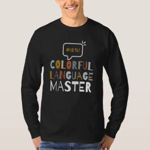 T-shirt Langue colorée Profanité Slogan jurer malédiction