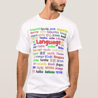 T-shirt Langue dans de nombreuses langues c