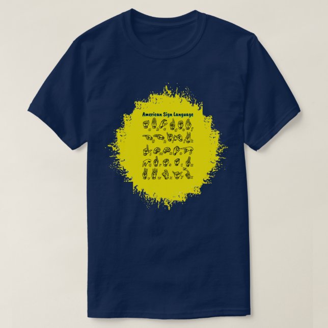 T-shirt Langue des signes américaine 5 (Design devant)