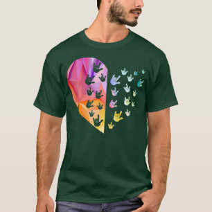 T-shirt Langue des signes Coeur ASL Cadeau sourd Cadeau AS