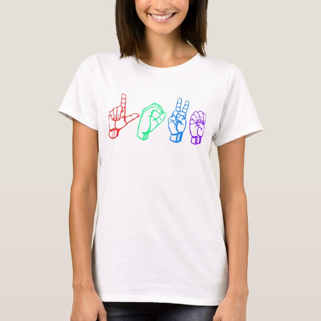 T-shirt Langue des signes d'AMOUR (Devant)