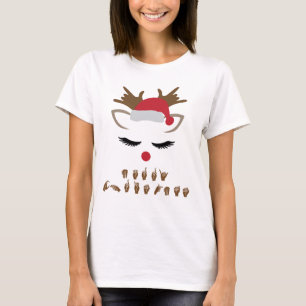 T-shirt Langue des signes de Joyeux Noël