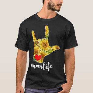 T-shirt Langue des signes de sensibilisation Tournesol Je