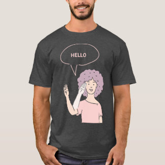 T-shirt Langue des signes du bonjour déficient auditif