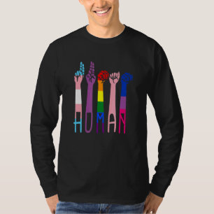 T-shirt Langue Des Signes Humains Asl Main Talking Trans G