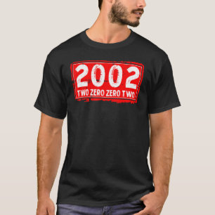 T-shirt L'année de naissance 2002 pour les hommes et les f