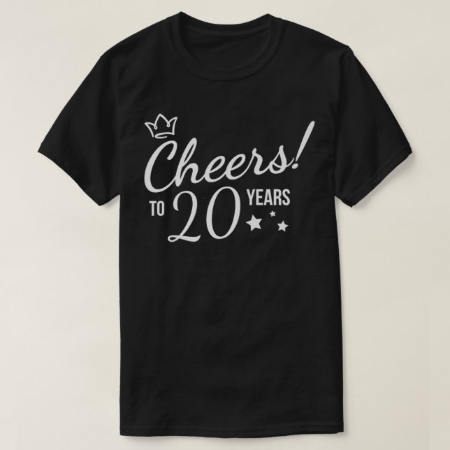 T-shirt L'Anniversaire Du Travail Accueille À 20 Ans Vingt (Design devant)