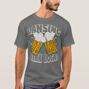 T-shirt Lansing Craft Beer, Michigan Cold Beer Drinker Men