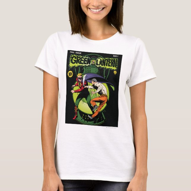 T-shirt Lanterne verte avec cape en combat (Devant)