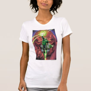 T-shirt Lanterne verte avec le courant de la couleur