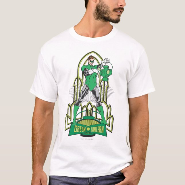 T-shirt Lanterne verte avec lettres (Devant)