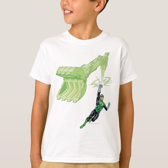 T-shirt Lanterne verte - Comic, avec machine (Devant)