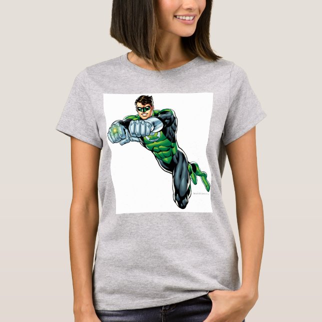 T-shirt Lanterne verte - Comic, les deux bras en avant (Devant)