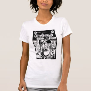 T-shirt Lanterne verte - comique, noir ombragés par vert