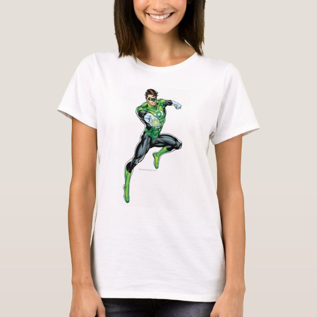 T-shirt Lanterne Verte - Comique, Saut (Devant)