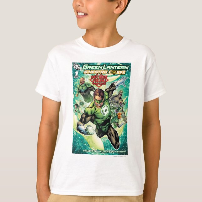 T-shirt Lanterne verte - Couverture secrète des fichiers e (Devant)